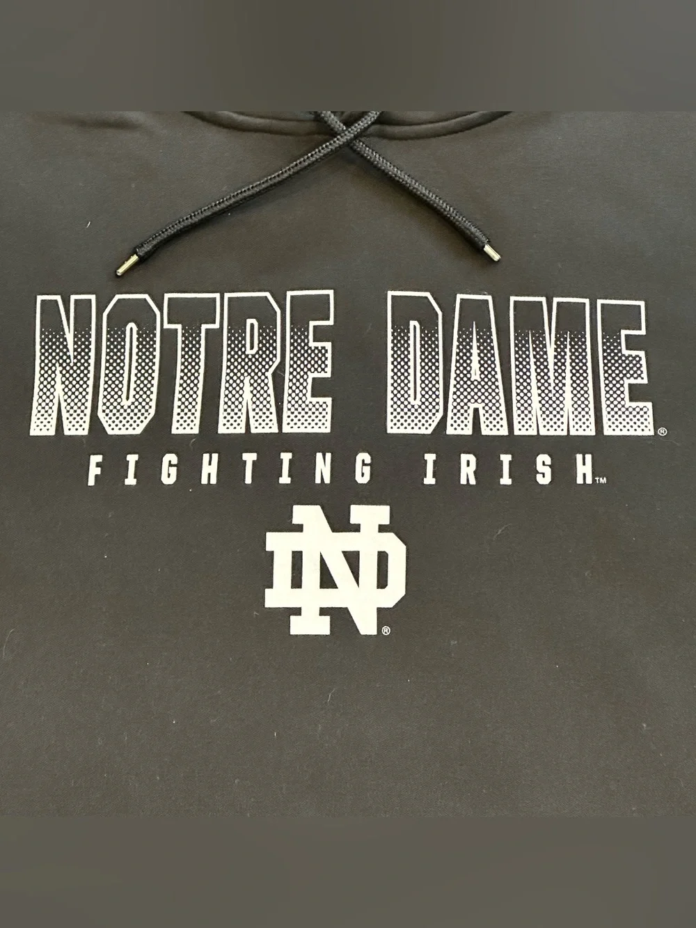 Colosseum Notre Dame Fighting Irish Blackout Hoodie Mens XXL 2XL Graphic
